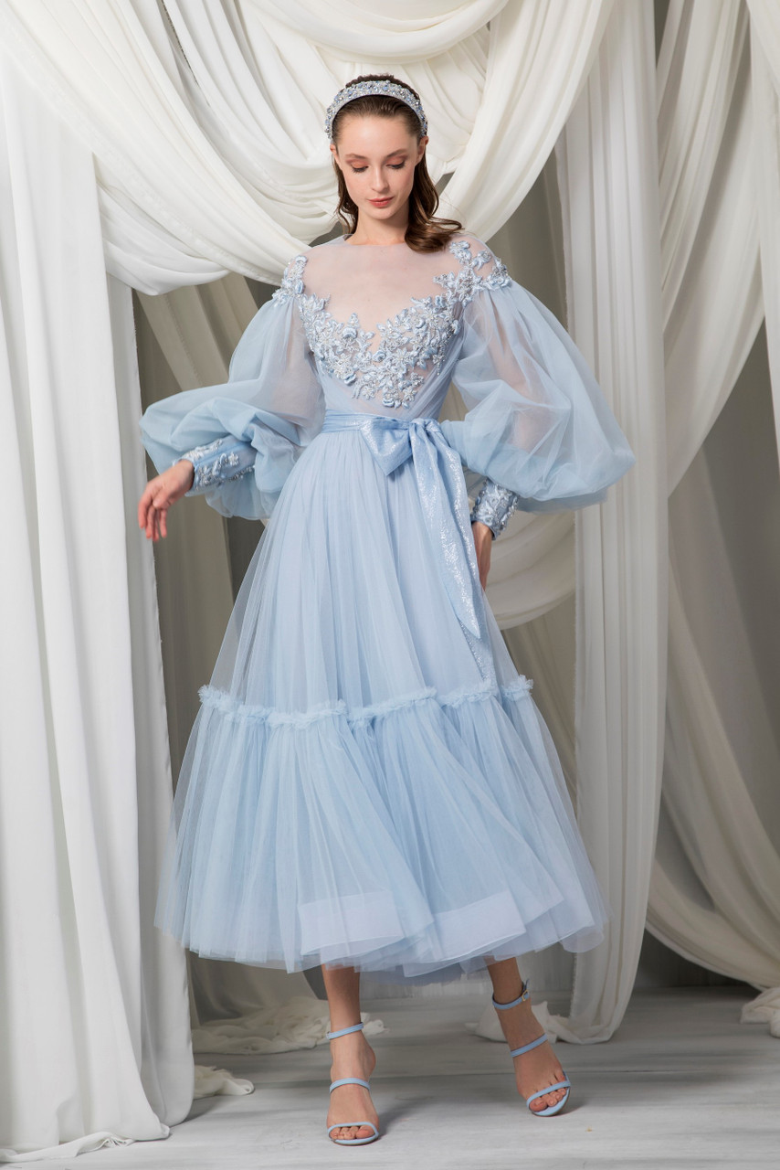 Long Sleeve Edwardian Tulle Dress ...